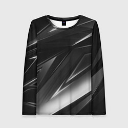 Лонгслив женский GEOMETRY STRIPES BLACK & WHITE, цвет: 3D-принт