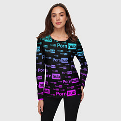 Лонгслив женский PornHub, цвет: 3D-принт — фото 2