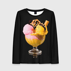 Лонгслив женский Мороженое, цвет: 3D-принт