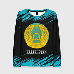 Лонгслив женский KAZAKHSTAN КАЗАХСТАН, цвет: 3D-принт