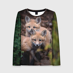 Женский лонгслив Лисички фото