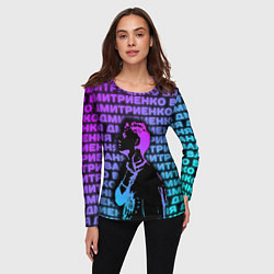 Лонгслив женский Ваня Дмитриенко Неон, цвет: 3D-принт — фото 2