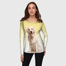 Лонгслив женский Лабрадор ретривер пес, цвет: 3D-принт — фото 2