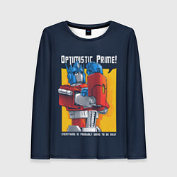 Лонгслив женский Optimistic Prime, цвет: 3D-принт