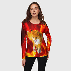 Лонгслив женский Fire Fox, цвет: 3D-принт — фото 2