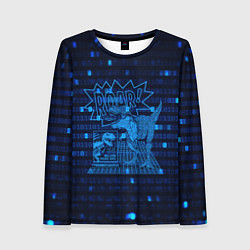 Лонгслив женский Проекция динозавра в 3D, цвет: 3D-принт