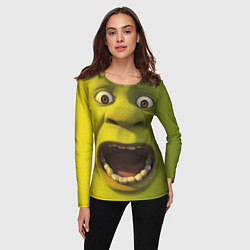 Лонгслив женский Shrek is Yelling, цвет: 3D-принт — фото 2