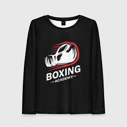 Лонгслив женский Бокс, цвет: 3D-принт