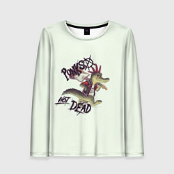 Женский лонгслив Крокодил панк