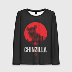 Лонгслив женский Chinzilla red, цвет: 3D-принт