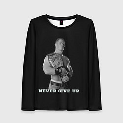 Женский лонгслив Never give up