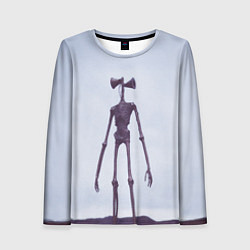 Женский лонгслив Сиреноголовый Скелет Хоррор