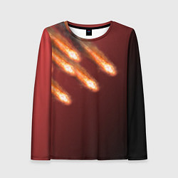 Лонгслив женский Падение комет, цвет: 3D-принт