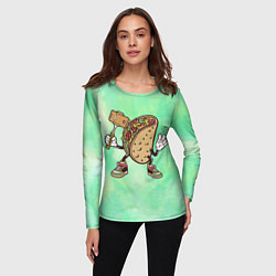 Лонгслив женский Тако делает сэлфи, цвет: 3D-принт — фото 2