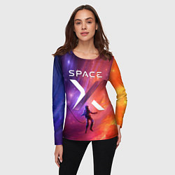Лонгслив женский Space X, цвет: 3D-принт — фото 2
