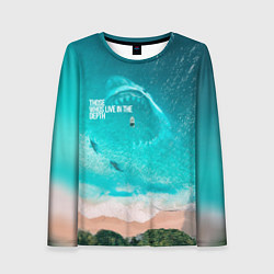 Женский лонгслив Shark in sea