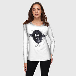 Лонгслив женский Шарик-летайка белый, полиэстер, цвет: 3D-принт — фото 2