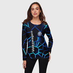 Лонгслив женский Фольксваген 3D плиты, цвет: 3D-принт — фото 2