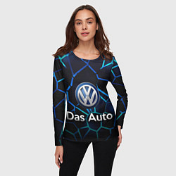 Лонгслив женский Volkswagen слоган Das Auto, цвет: 3D-принт — фото 2