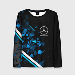 Лонгслив женский Mercedes AMG Осколки стекла, цвет: 3D-принт