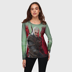 Лонгслив женский ВЕДЬМАК THE WITCHER ГЕРАЛЬТ С МЕЧОМ, цвет: 3D-принт — фото 2