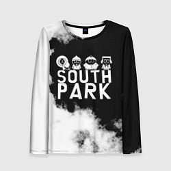 Лонгслив женский Все пацаны на черном фоне Южный Парк, цвет: 3D-принт