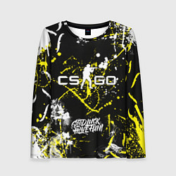 Лонгслив женский CS:GO Брызги красок, цвет: 3D-принт