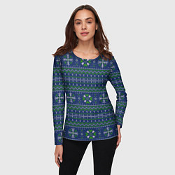 Лонгслив женский Узорный свитер, цвет: 3D-принт — фото 2