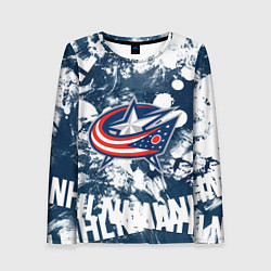 Женский лонгслив Коламбус Блю Джекетс, Columbus Blue Jackets