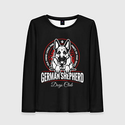 Лонгслив женский Немецкая Овчарка German Shepherd -1, цвет: 3D-принт