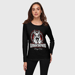Лонгслив женский Немецкая Овчарка German Shepherd -1, цвет: 3D-принт — фото 2