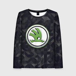 Лонгслив женский SKODA GEOMETRY STEEL, цвет: 3D-принт