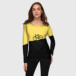 Лонгслив женский Бегущий за велосипедом, цвет: 3D-принт — фото 2