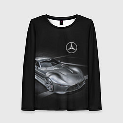 Лонгслив женский Mercedes-Benz motorsport black, цвет: 3D-принт