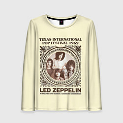 Лонгслив женский Led Zeppelin - Texas International Pop Festival 19, цвет: 3D-принт