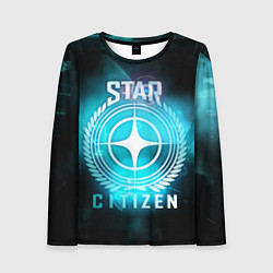 Лонгслив женский Star Citizen spaceship, цвет: 3D-принт