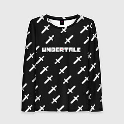 Женский лонгслив UNDERTALE LOGO СРАЖЕНИЕ, МЕЧИ