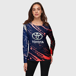 Лонгслив женский Toyota градиент, цвет: 3D-принт — фото 2