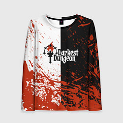Женский лонгслив Darkest Dungeon DD Black White Logo