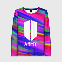 Лонгслив женский BTS ARMY RAIBOW, цвет: 3D-принт