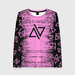 Лонгслив женский Adele - Паттерн логотипов, цвет: 3D-принт