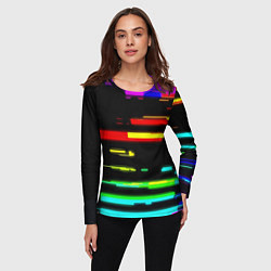 Лонгслив женский Color fashion glitch, цвет: 3D-принт — фото 2