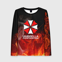 Женский лонгслив Umbrella Corporation пламя