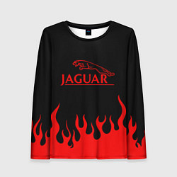 Лонгслив женский Jaguar, Ягуар огонь, цвет: 3D-принт
