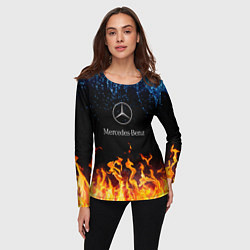Лонгслив женский Mercedes-Benz: Вода и Огонь, цвет: 3D-принт — фото 2