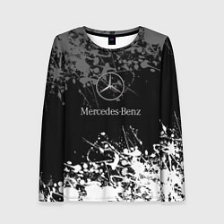 Лонгслив женский Mercedes-Benz Брызги красок, цвет: 3D-принт