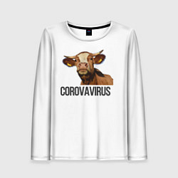 Лонгслив женский Corovavirus, цвет: 3D-принт