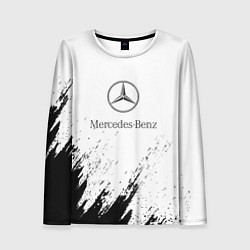 Лонгслив женский Mercedes-Benz - White texture, цвет: 3D-принт