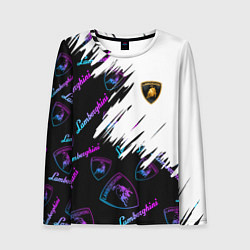 Женский лонгслив Lamborghini pattern gradient