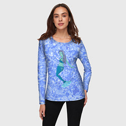 Лонгслив женский Русалка в море, цвет: 3D-принт — фото 2